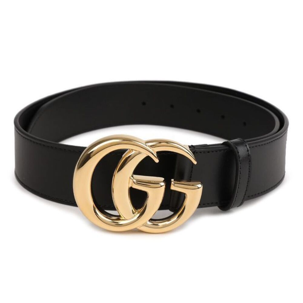 Gg Marmont Shiny Buckle Wide Belt Stamp: